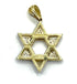 14K Gold & Diamond With Sapphire Star of David Necklace